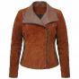 Wonder Woman Diana Brown Leather Jacket front view