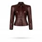 X-Men Jean Grey Red Leather Jacket front view