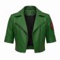 X-Men Rogue Brown Leather Jacket front view