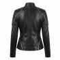 X-Men Storm Black Leather Jacket back view