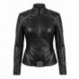 X-Men Storm Black Leather Jacket front view
