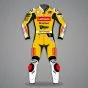 yellow leather suit
