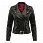 Grease Sandy Black Leather Jacket front view
