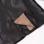 Heritage Black Leather Car Coat inner