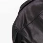 Heritage Black Leather Car Coat shoulder