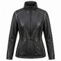 Hunger Games Katniss Black Leather Jacket front view