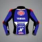 Jonathan Rea Black and Blue Motorcycle Jacket Yamaha WSBK 2024 back view