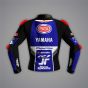 Jonathan Rea Black and Blue Motorcycle Jacket Yamaha WSBK 2024 back view