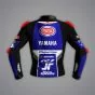 Jonathan Rea Black and Blue Motorcycle Jacket Yamaha WSBK 2024 back view