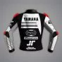 Jonathan Rea Yamaha Black and White Moto Jacket 2023 WT back viewv