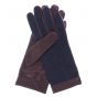 Ladies Blue Suede and Lambskin Gloves