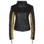 ladies black leather jacket