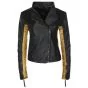 ladies black leather jacket