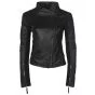 ladies black leather jacket