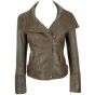 Lamb Leather Asymmetrical Jacket