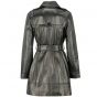 Leather 3/4 Length Asymmetrical Coat