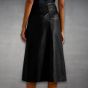 Black Leather Midi Skirt