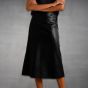 Black Leather Midi Skirt