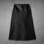 Black Leather Midi Skirt