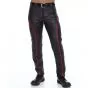 leather stripe pants