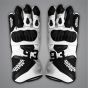 Black and White Motorcycle Gloves