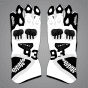 Black and White Motorcycle Gloves