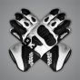 Black and White Motorcycle Gloves Marc Marquez British GP 24