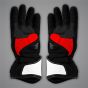 Maverick Vinales Black Red Motorcycle Gloves MotoGP 2024 back view