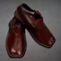 Brown leather chappal
