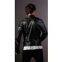 Leather Shirt Jacket Black