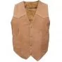 Herre brun skinn vest