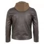 Leather Jacket With Leather Hood