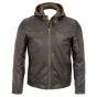 Hooded Leather Jacket For Men