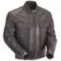 black biker style cowhide leather jacket mens front riding leather