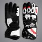 Black and White Moto Gloves Pedro Acosta MotoGP 2025