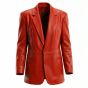 Pretty Woman Red Leather Jacket Front View