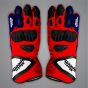 Red Biker Gloves Maverick Vinales MotoGP 2023 Front View