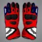 Red Biker Gloves Maverick Vinales MotoGP 2023 Front View