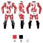Biker Racing Suit Front, Side & Back View