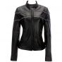 Leder Bikerjacke Schwarz