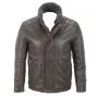 Leather Jacket With Shearling Collar