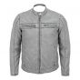 Lederjacke Grau