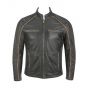 Semi Motorbike Casual Leather Piping Jacket