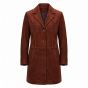 The Mummy Inspired Women’s Brown Leather Coat front view