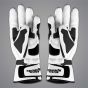 Toprak Razgatlioglu white leather motorcycle gloves with metal knuckle protection