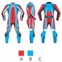 Biker Leather Suit Front, Side & Back View