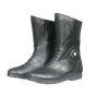 Black leather motorcycle boots