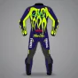 Valentino Rossi Yamaha Blue Motorbike Leathers 2024 back view