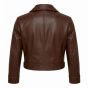 X-Men Rogue Brown Leather Jacket back view