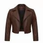 X-Men Rogue Brown Leather Jacket front view